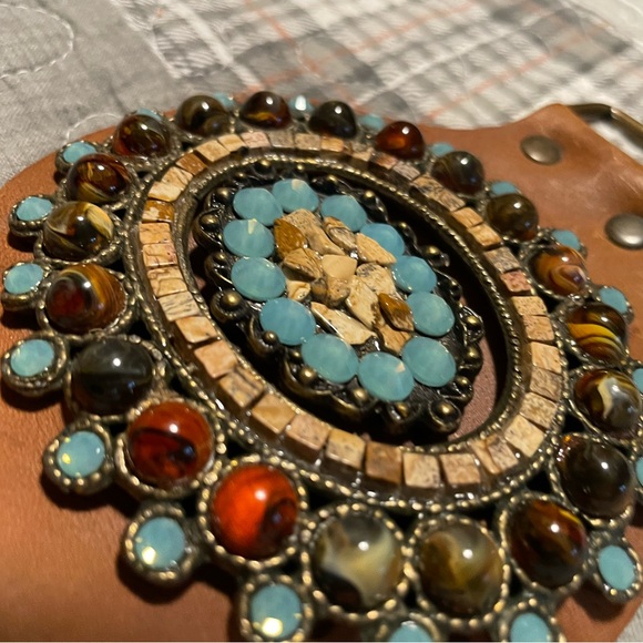 Leatherock belt boho 70s seventies Daisy Jones Stevie Nicks western cowgirl - Picture 6 of 10